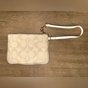 Coach Signature Stripe Wristlet